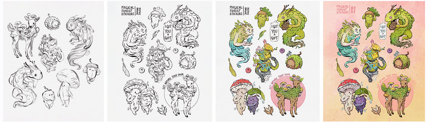 [Domestika] Иллюстрация очаровательных персонажей, вдохновленных природой (Джоанна Форстер)