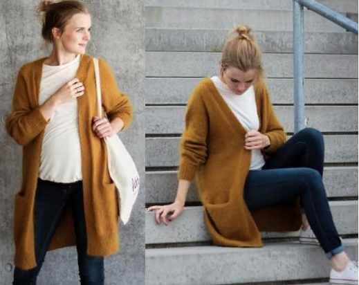 [Домоседка] Вязаный кардиган оверсайз No Frills Cardigan (PetiteKnit)