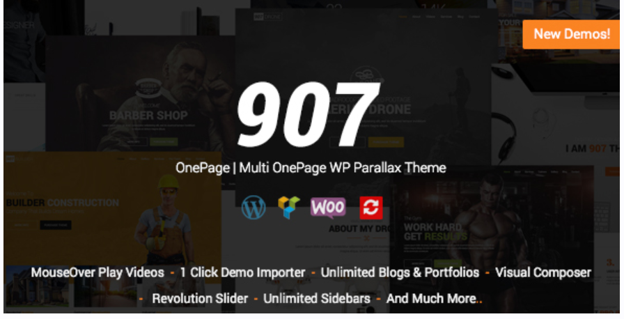 [WP] 907 - удобный шаблон одностраничника