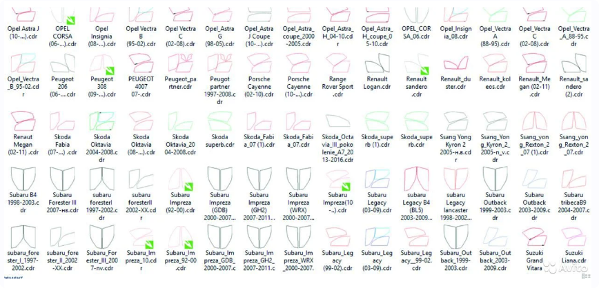 Лекала для автоковриков, авторулей и автостекол (Дмитрий)