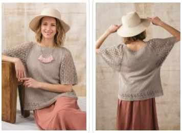 [Вяжи.ру] Топ с ажурными рукавами Malaquite (Amy Gunderson)