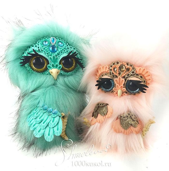 Видео-МК "Пушистые совы. Ментолка и Карамелька" (фом-арт) (Татьяна Шмелёва)
