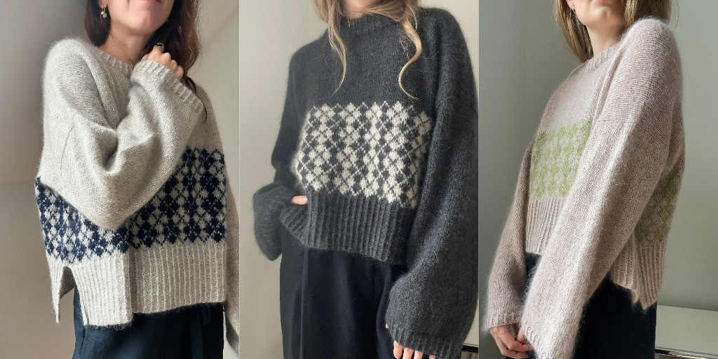 [Вяжи.ру] Свитер-оверсайз с жаккардом Jeju (Aegyoknit)