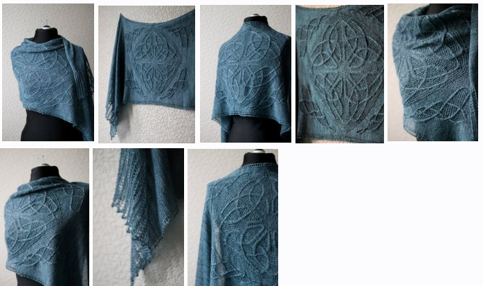 [Вяжи.ру] Вязание шали кельтскими косами Morvarch