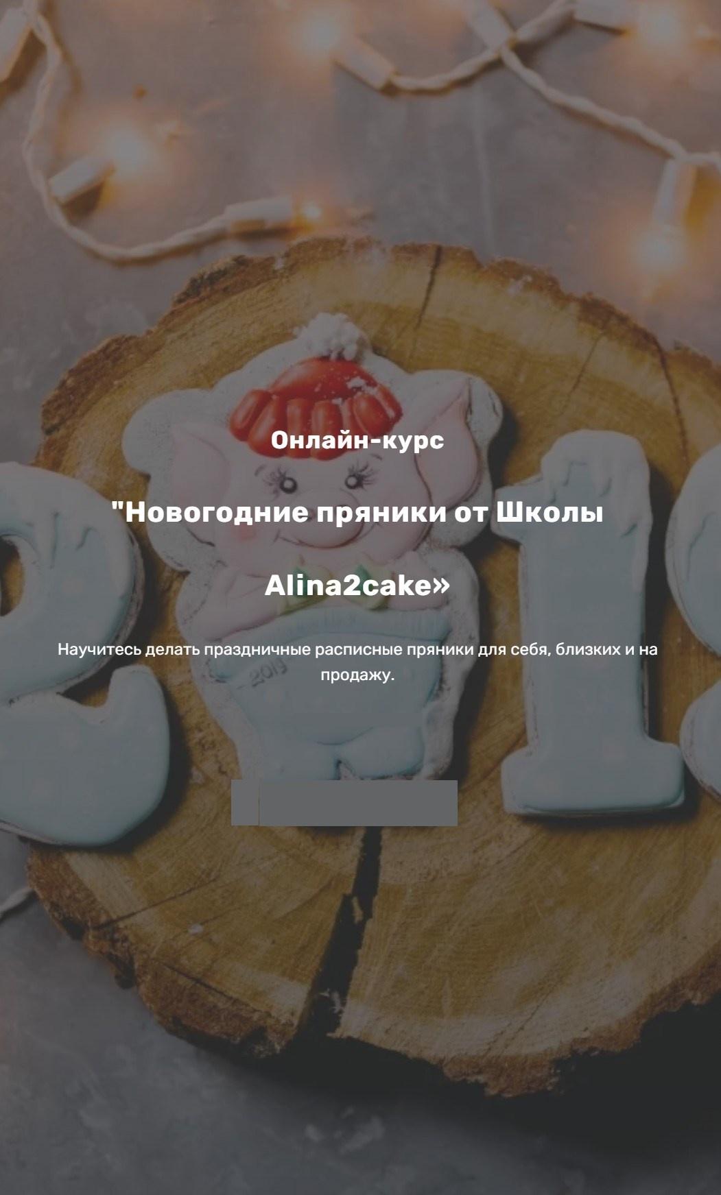 Онлайн-курс «Новогодние пряники от Школы Alina2cake»  (Алина Ахмадиева), фото 1 из 1.