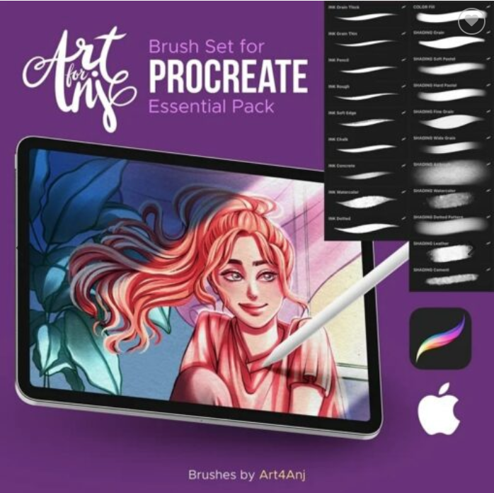 Essential Brush Set for Procreate. Основной набор кистей для Procreate (Art4an)