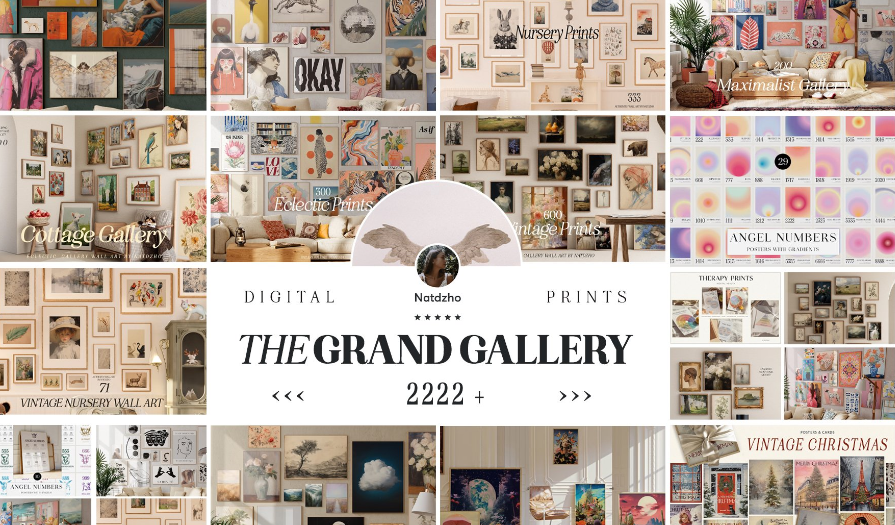 [Creativemarket] Коллекция крутейших постеров. The Grand Gallery. 2222+ Prints (Natdzho)
