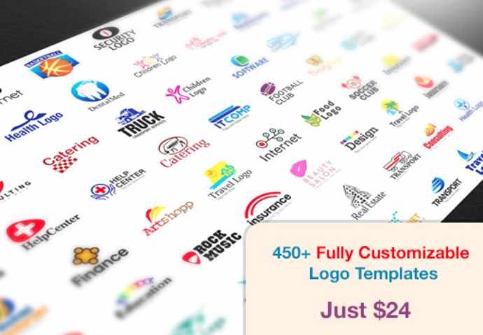 [inkydeals] 450 Полностью Редактируемых Шаблонов Логотипов