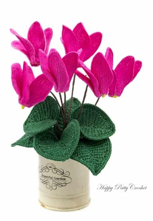 Cyclamen/Цикламен (HappyPattyCrochet)