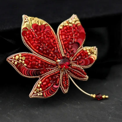 [Вышивка] Брошь Каштан (christie_jewelry)