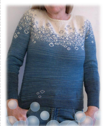 [Вяжу&Перевожу] Джемпер с круглой кокеткой Мусс