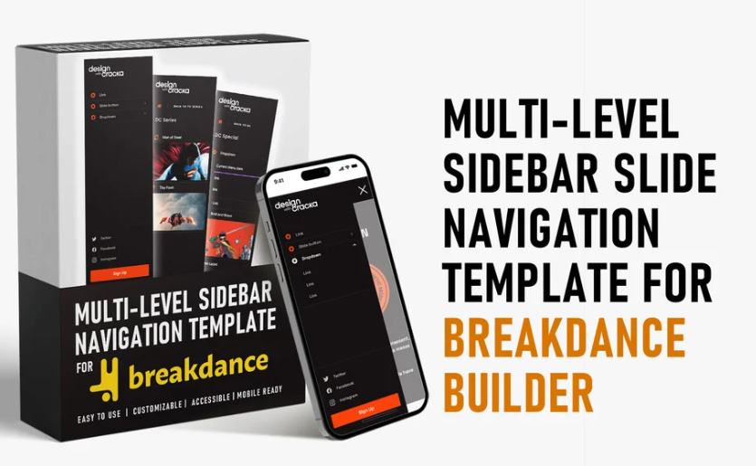 [gumroad] Responsive Sidebar multi-level Slide Navigation Template for BREAKDANCE BUILDER (Udoro Cracka Essien)