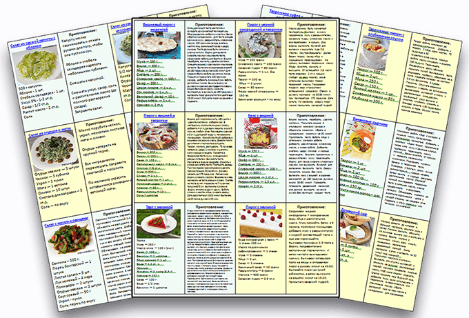[Меню недели] Карточки с рецептами 1030шт (Дарья Черненко)