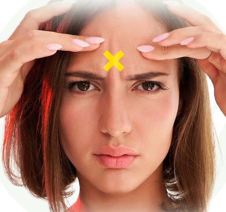 Лоб, межбровье и глаза (Наталья Баньяц)