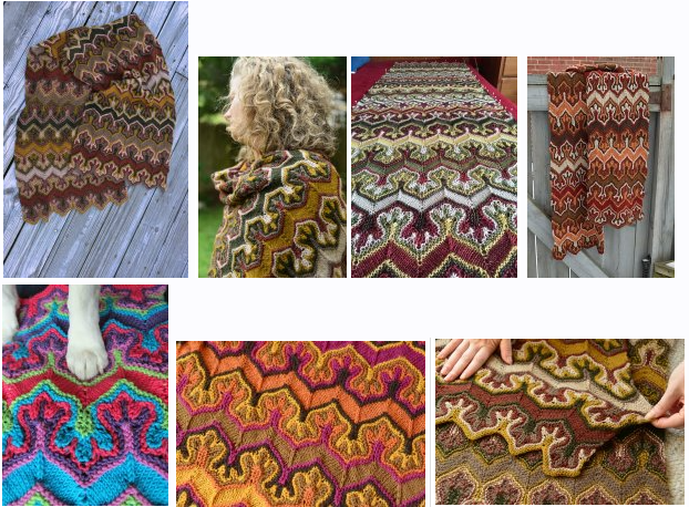 [Вяжи.ру] Шарф Лисьи лапки спицами