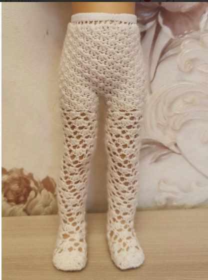 [Кукольное ателье] Ажурные колготки крючком (Наталья Портнова)
