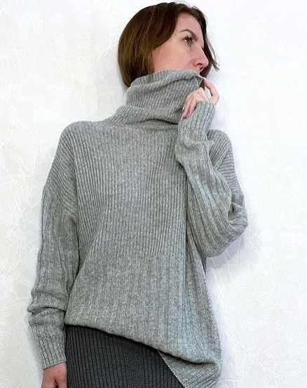 [mila_tomen] Свитер с разным разбором. Резинка промышленная 2/2 , 3/3 , 1/1 (Мила Томен)