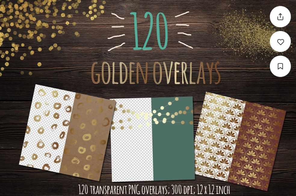 [CreativeMarket] Gold Overlays