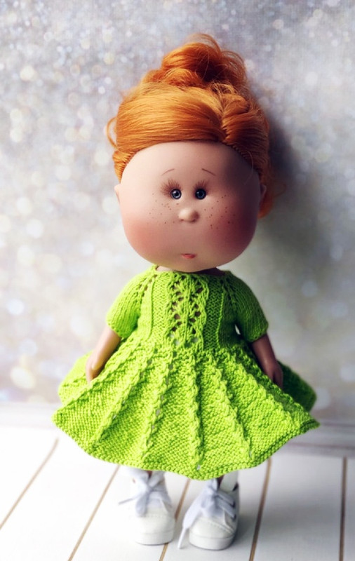 Платье Ириска для кукол Nines D'Onil Mia 30см (Оксана Орлова)