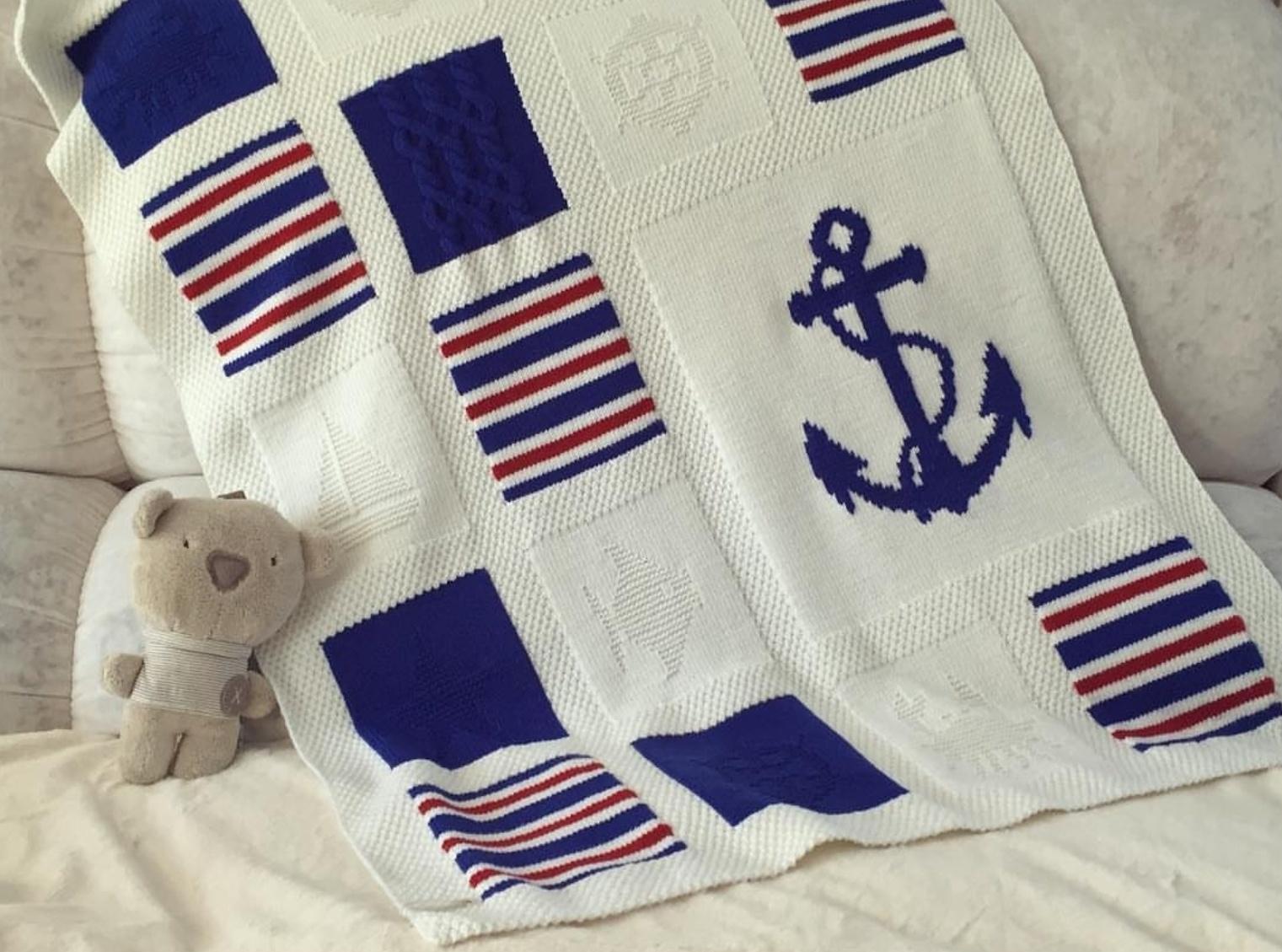 Плед Морской (marine_knits)