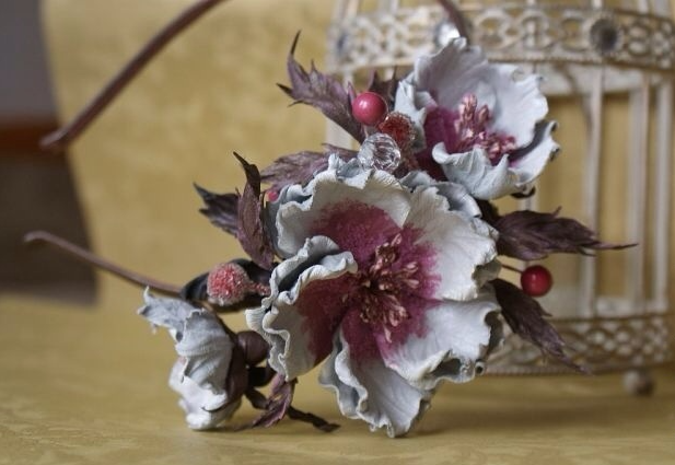 Ободок Веточка махрового шиповника (Инна Шкуропат)