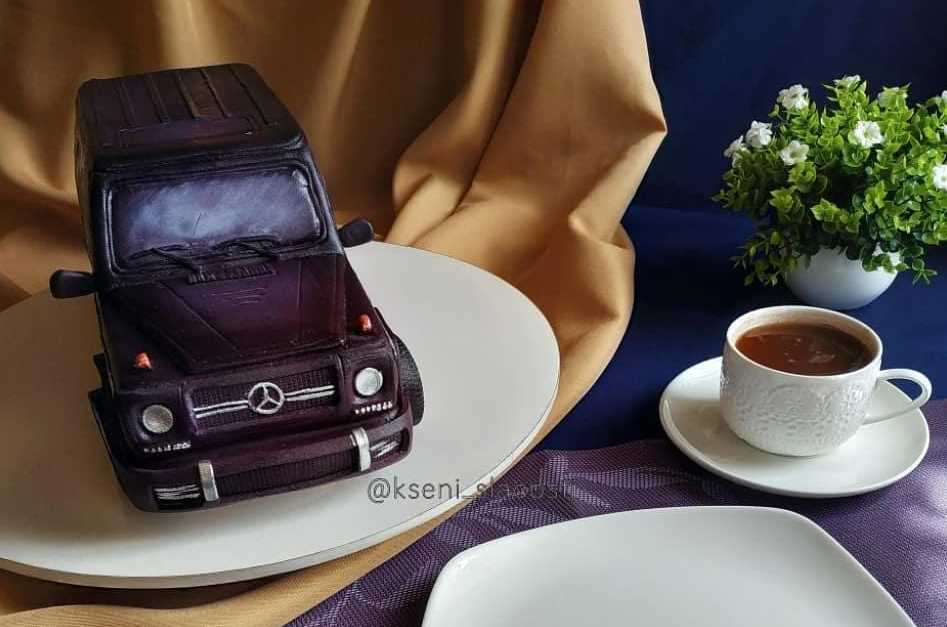 Торт "Mercedes Gelandewagen" (gdetort)