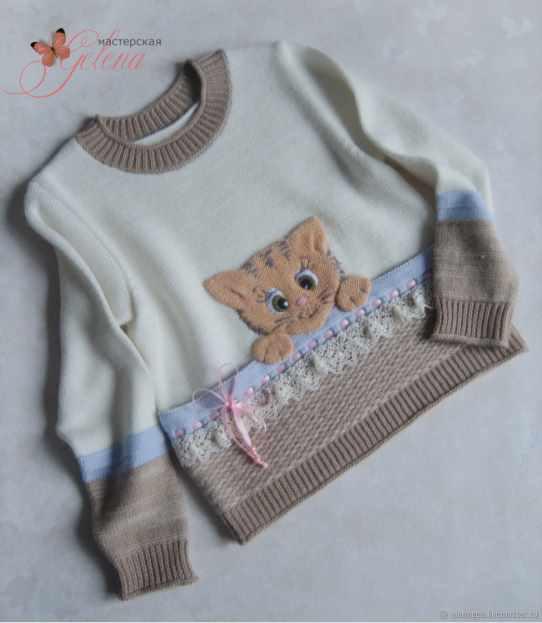 [Мастерская Gelena] Mастер класс по вязанию джемпера для девочки Мурчащий пРРРивет
