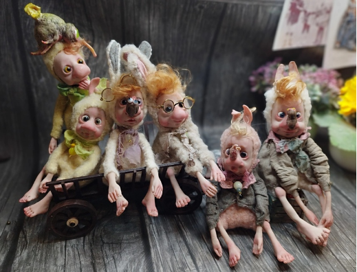 Мухослонки + Зайцы Побегайцы (Наталия Либеровская) @natdanann