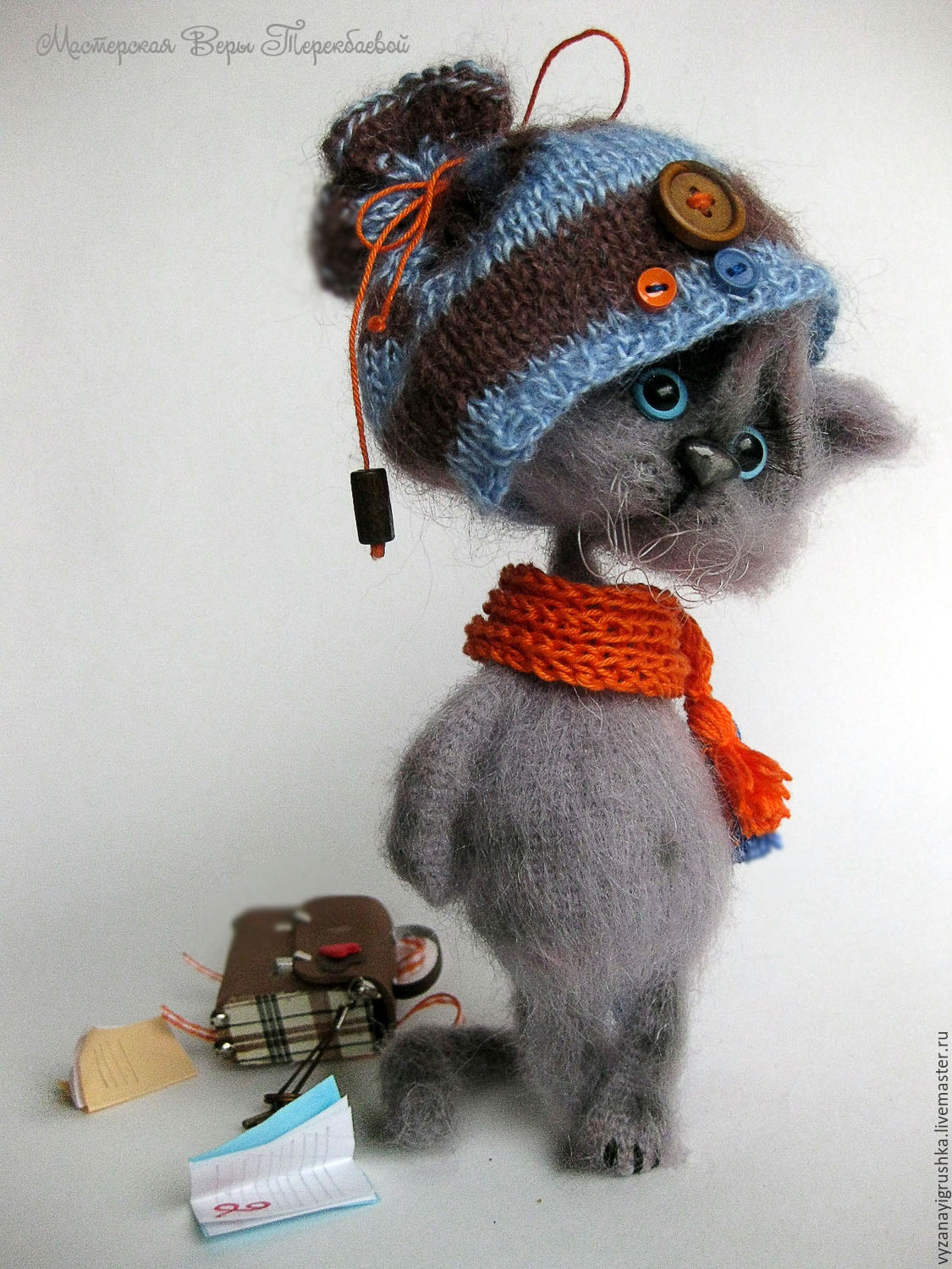 Мастер-класс по вязанию котика "Опять двойка?" (Вера Терекбаева), фото 1 из 1.