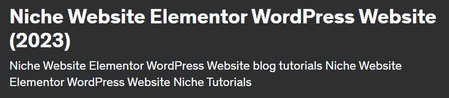 [Udemy] Нишевый сайт Elementor WordPress (Muhammad Ismail)