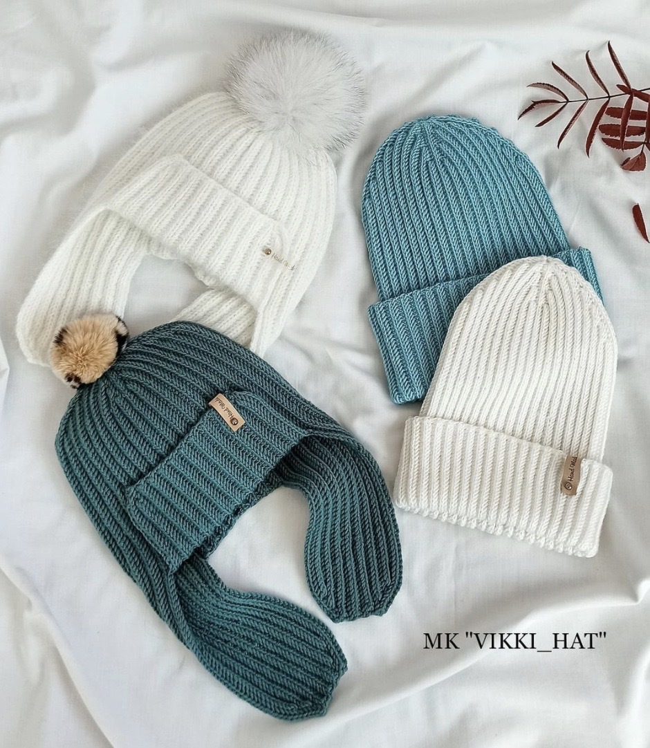 [vi_kots] Шапка-бини + шапка-ушанка Vikki_hat (Виктория Котвицкая), фото 1 из 1.