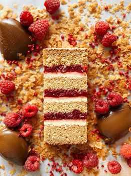 [Kulikova School] Торт Варёная сгущенка с малиной (Ольга Куликова)