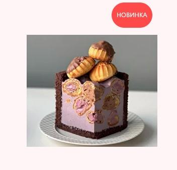 Торт с профитролями "Ягоды-молочный шоколад"  (Александра Голобородько) @my_cake_aleks