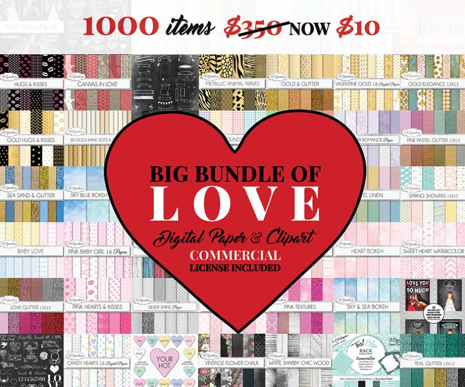 [Webmaster-Deals] Набор из 1000+ элементов ко дню святого Валентина