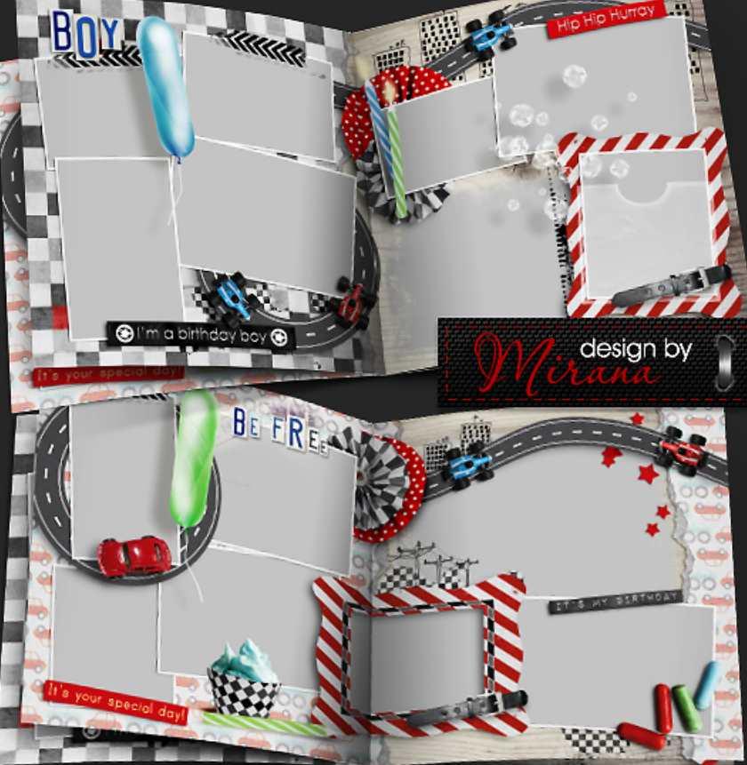[design by Mirana] Фотокнига С Днем Рождения (для мальчика). Шаблон № 144 (Mirana)