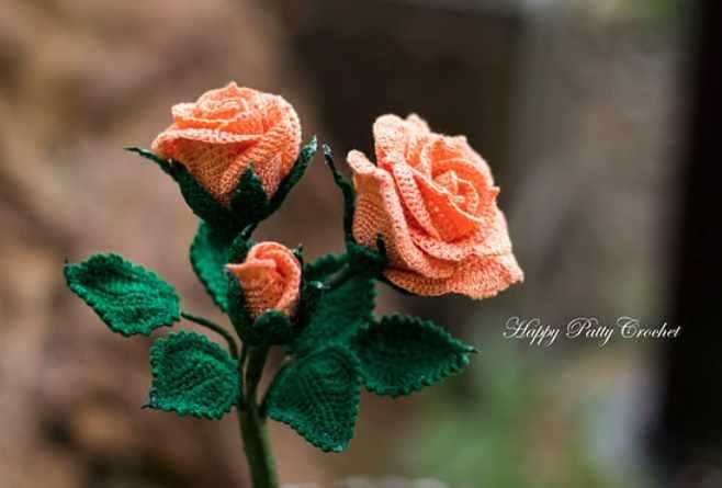 Spray Rose/Кустовая роза (HappyPattyCrochet)