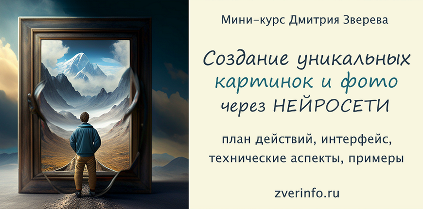 Создание уникальных картинок и фотографий в нейросетях. Тариф Мини по нейросетям (Дмитрий Зверев)