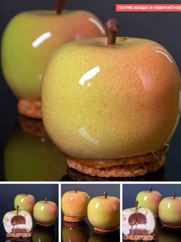 [Pastry-School.online] Муссовое пирожное "Наливное яблочко" (Елена Крохмаль)