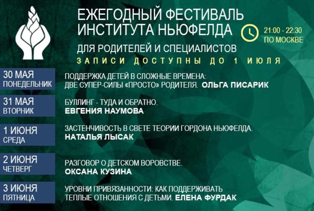 [Институт Ньюфелда] Онлайн-фестиваль Института Ньюфелда 2022 (Ольга Писарик, Евгения Наумова, Наталья Лысак, Оксана Кузина, Елена Фурдак)