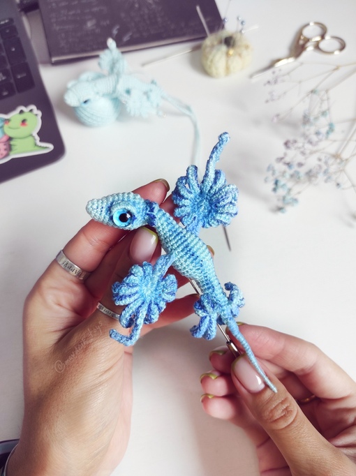 [mavdrik_toys] Глаукус- голубой дракон. Брошь (Кристина Мавдрик)