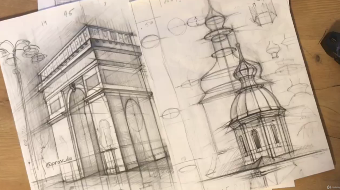 [Udemy] Рисуем города. Архитектура (Дарья Остапенко)