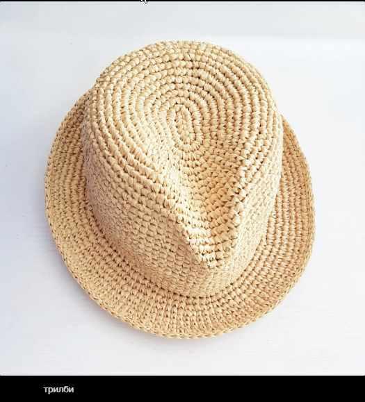 Шляпа из рафии Федора-Трилби (annetta_handmade)
