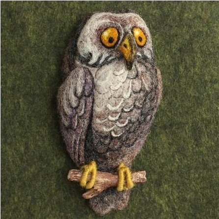 Видео мастер-класс по валянию из шерсти «Сова» (Виктория Козырь)