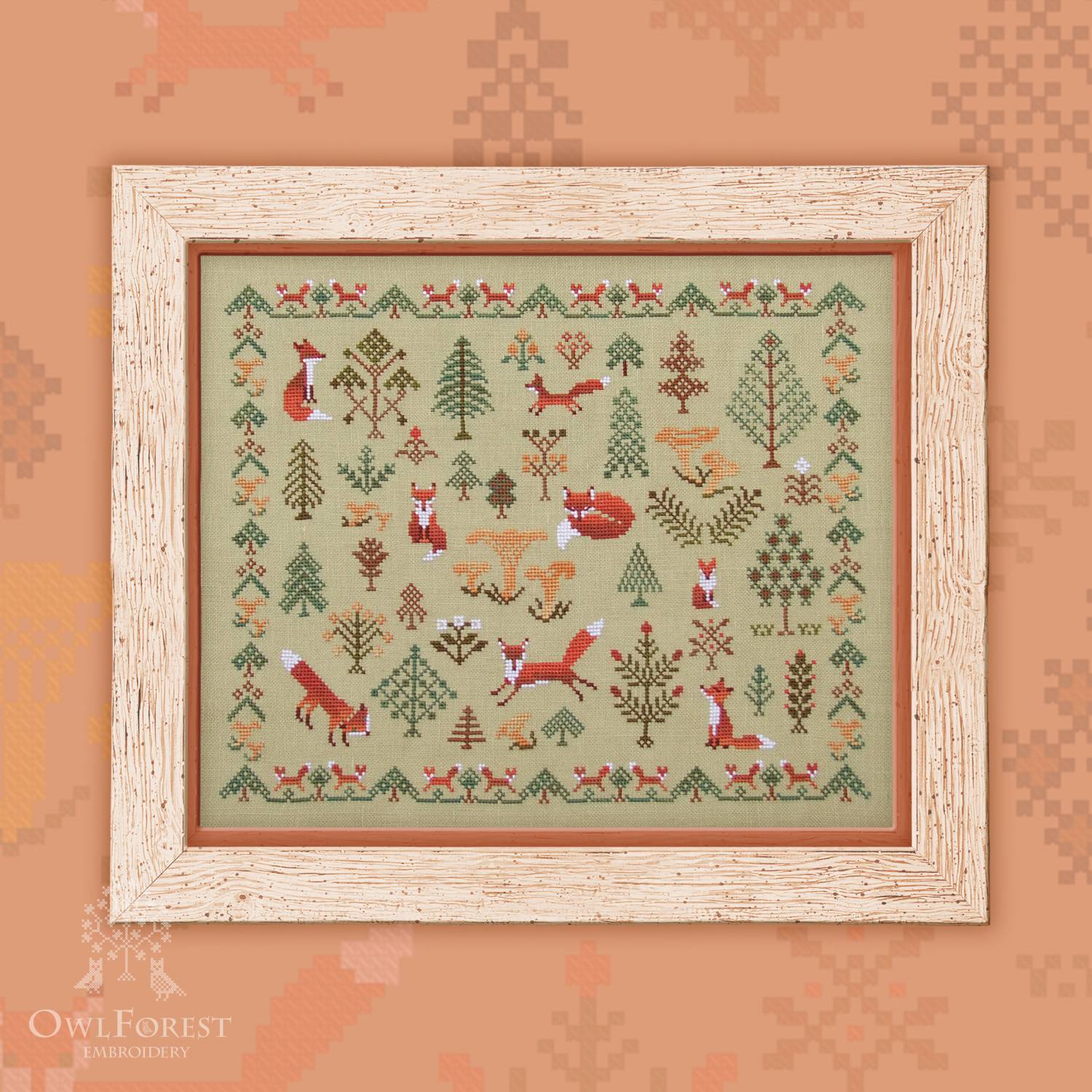 Электронная схема «Лисичкин лес» (Галина Егоренкова)