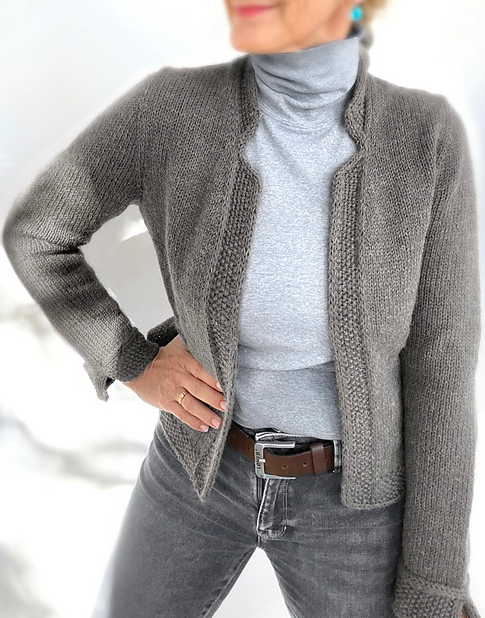 [Вяжи.ру] Кардиган в стиле шанель Pure Seeds