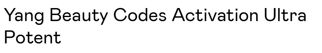 [Sigh Energy] Коды красоты Yang | Yang Beauty Codes