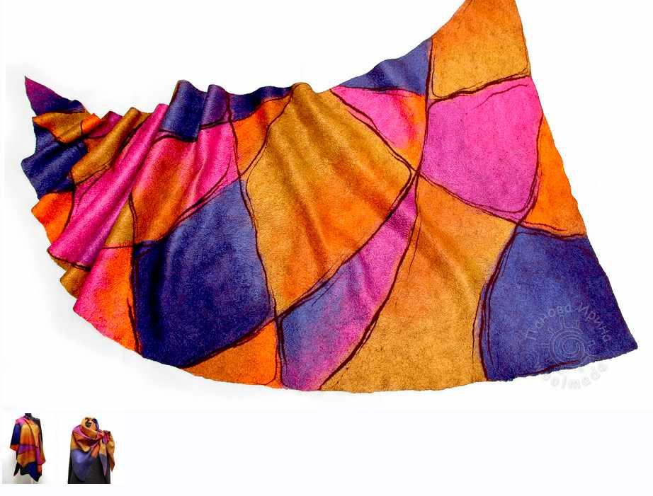 [Валяние] МК шарф-косынка Коллаж (Ирина Панова)