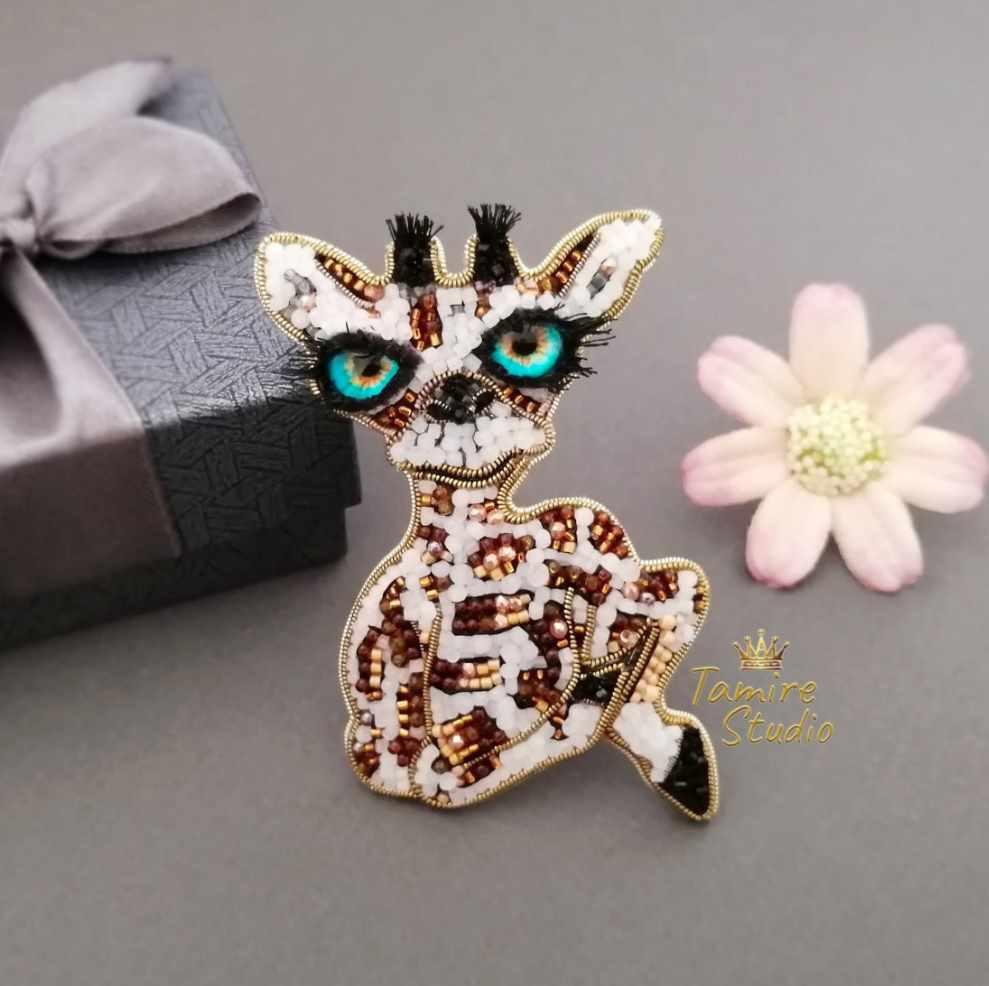 Брошь из бисера Жираф (Татьяна Тамире)