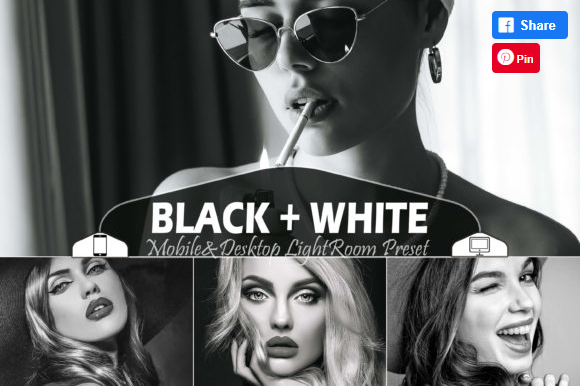 [Creativefabrica] 18 Black+White Lightroom Presets