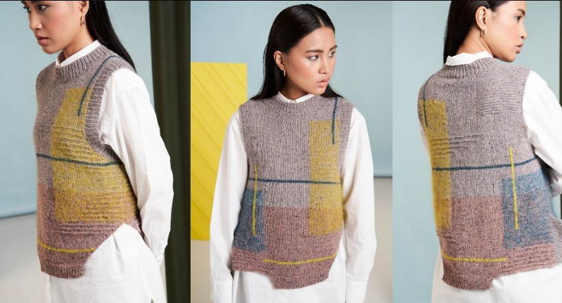 [Вяжи.ру] Ассиметричный жилет спицами Asymmetry